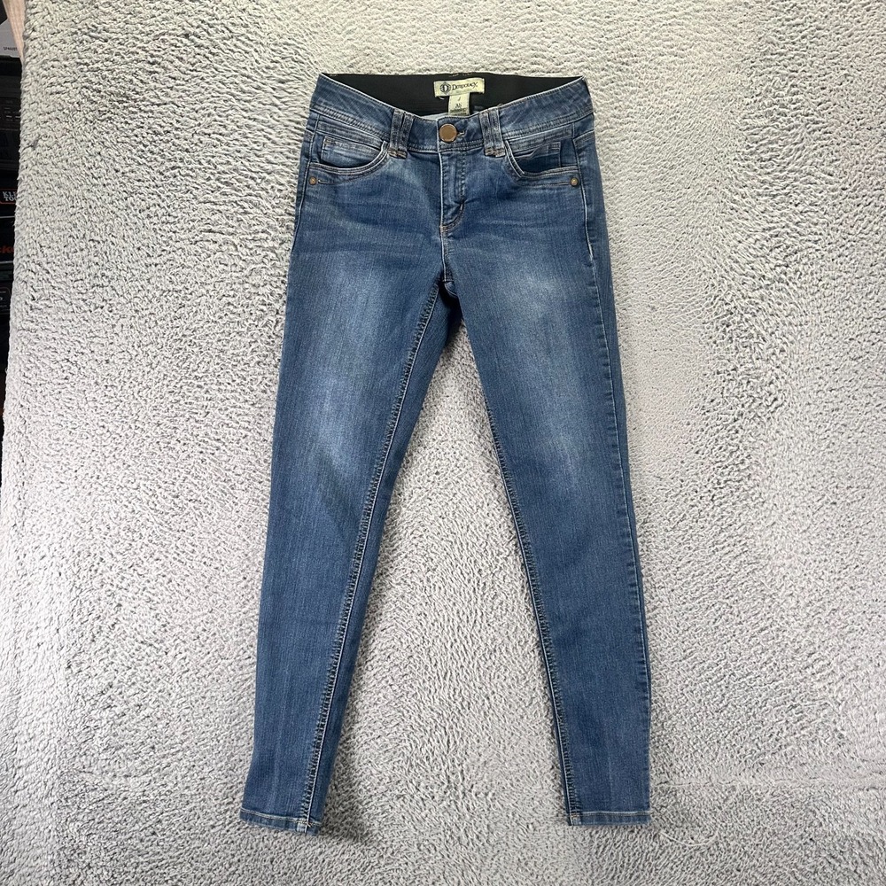 Democracy Ab Solution Jeans Women's 4 Blue Cotton Denim Skinny Faded Stretch